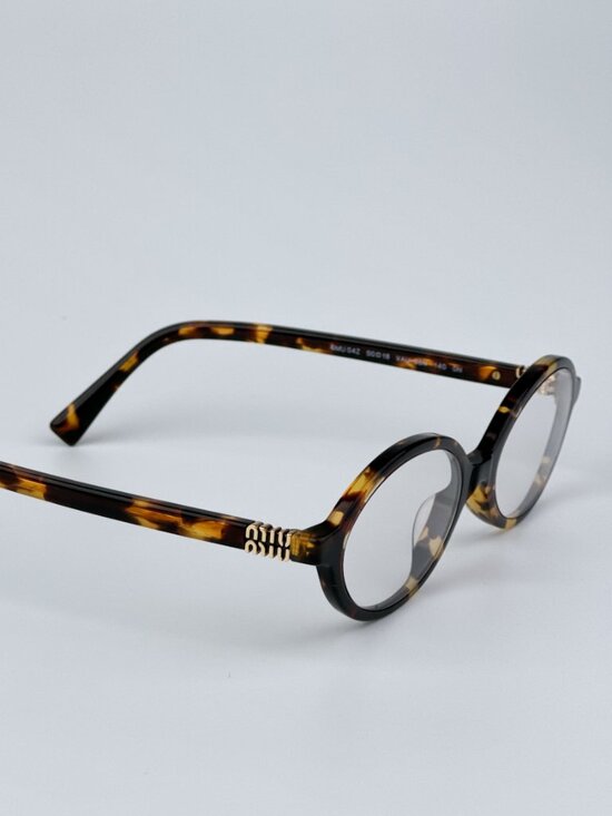Miu Miu MU04ZS VAU08N BRAND NEW Sunglasses Honey Havana Clear Blue Light Filter main image 9